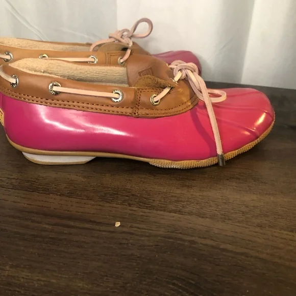 Pink Sperry Top Sided Rain Shoes - Picture 3 of 10